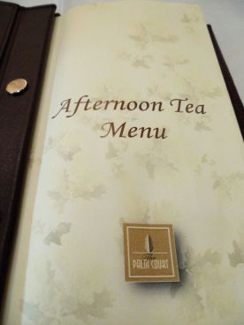 Afternoon tea menu